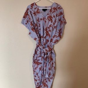 Hatch riviera linen dress with sash O/S nwot